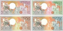 25, 100, 250 et 500 Gulden Lot SURINAM 1988 P.132 au P.135 NEUF