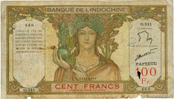 100 Francs TAHITI 1961 P.14d B