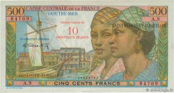 10 NF sur 500 Francs Pointe à Pitre SAINT PIERRE ET MIQUELON  1964 P.33 SUP+