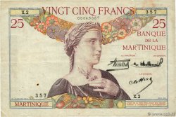 25 Francs MARTINIQUE  1930 P.12 MB
