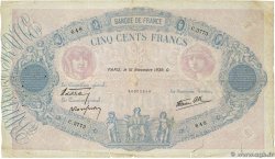 500 Francs BLEU ET ROSE modifié FRANCE 1939 F.31.48 TB