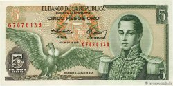 5 Pesos Oro COLOMBIE  1971 P.406c