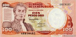 100 Pesos Oro KOLUMBIEN  1990 P.426e fST+