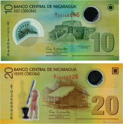 10 et 20 Cordobas Lot NICARAGUA 2007 P.201a et P.202a NEUF