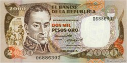 2000 Pesos Oro COLOMBIE 1985 P.430d pr.NEUF