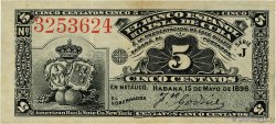 5 Centavos CUBA 1896 P.045a SUP