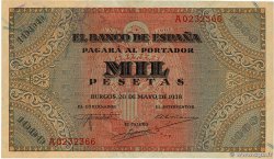 1000 Pesetas ESPAGNE  1938 P.115 pr.NEUF