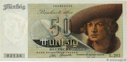 50 Deutsche Mark GERMAN FEDERAL REPUBLIC  1948 P.14a FDC
