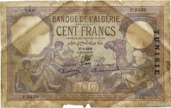 100 Francs TUNISIE 1936 P.10c B