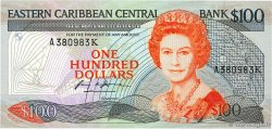100 Dollars EAST CARIBBEAN STATES  1986 P.20k AU+