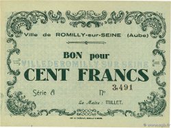 100 Francs FRANCE régionalisme et divers Romilly-sur-Seine 1940 BU.80.01 pr.NEUF