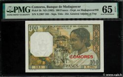100 Francs KOMOREN  1960 P.03b2 fST+