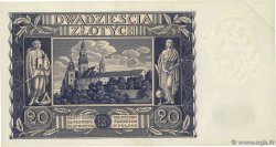 20 Zlotych POLAND  1936 P.077 AU+