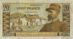 20 Francs Émile Gentil AFRIQUE ÉQUATORIALE FRANÇAISE  1946 P.22 q.BB