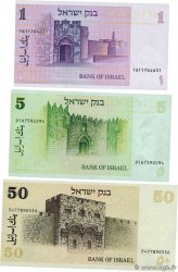 1, 5 et 50 Sheqalim Lot ISRAËL 1978 P.43, P.44 et P.46a pr.NEUF