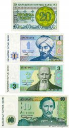 20 Tyin et 1, 3, 10 Tengé Lot KAZAKHSTAN 1993 P.05, P.07a, P.08a et P.10a NEUF