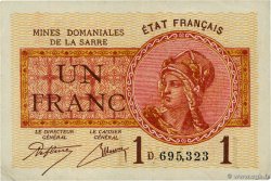 1 Franc MINES DOMANIALES DE LA SARRE FRANCE  1920 VF.51.04