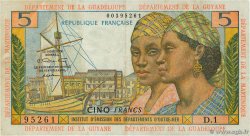 5 Francs ANTILLES FRANÇAISES  1964 P.07a TTB
