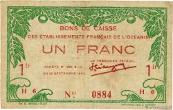 1 Franc OCÉANIE  1943 P.11c TB