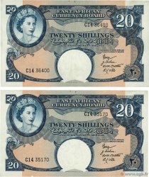 20 Shillings Lot AFRICA DI L EST BRITANNICA   1958 P.39