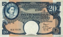 20 Shillings EAST AFRICA  1958 P.39 VF