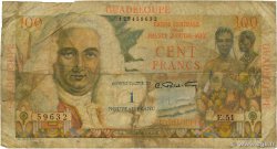 1 NF sur 100 Francs La Bourdonnais GUADELOUPE 1960 P.41