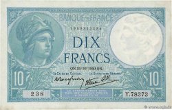 10 Francs MINERVE modifié FRANCE  1940 F.07.18