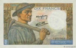 10 Francs MINEUR FRANCE  1943 F.08.08