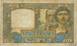 20 Francs TRAVAIL ET SCIENCE FRANCE  1940 F.12.05