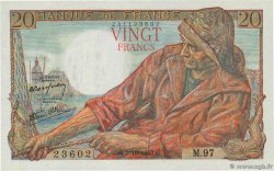 20 Francs PÊCHEUR FRANCIA  1943 F.13.07 q.FDC