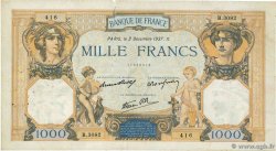 1000 Francs CÉRÈS ET MERCURE type modifié FRANCIA  1937 F.38.05 MB
