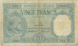 20 Francs BAYARD FRANCE  1918 F.11.03a
