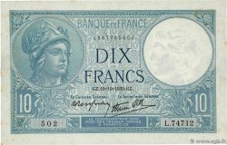 10 Francs MINERVE modifié FRANCE 1939 F.07.12 SUP