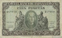 100 Pesetas ESPAGNE 1940 P.118a