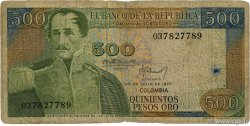 500 Pesos Oro COLOMBIE 1977 P.420a B