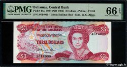 3 Dollars BAHAMAS  1974 P.44a NEUF