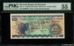 100 Francs BURUNDI  1962 P.05