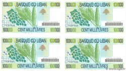 100000 Livres Lot LEBANON  1994 P.074 UNC-
