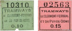 10 et 15 Centimes Lot FRANCE régionalisme et divers Clermont-Ferrand 1916 JP.63-01/02