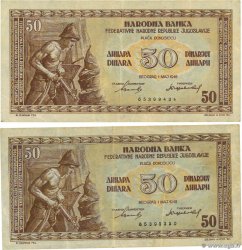 50 Dinara Lot YOUGOSLAVIE  1946 P.064a