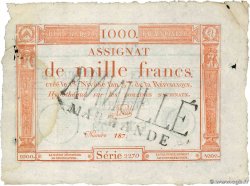 1000 Francs Annulé FRANCE  1795 Ass.50 var
