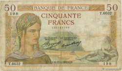 50 Francs CÉRÈS FRANCE  1937 F.17.37