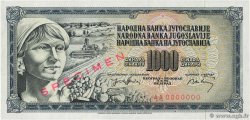 1000 Dinara Spécimen YOUGOSLAVIE  1974 P.086s