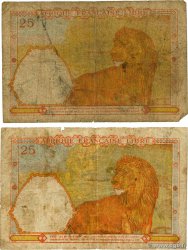 25 Francs type 1941 Lot AFRIQUE ÉQUATORIALE FRANÇAISE 1943 A.115b-c B