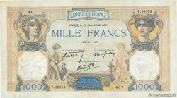 1000 Francs CÉRÈS ET MERCURE type modifié FRANCE 1940 F.38.49 TB+