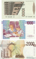 1000 et 2000 Lire Lot ITALIA 1982 P.109, P.114 et P.115 FDC