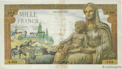 1000 Francs DÉESSE DÉMÉTER FRANCE  1942 F.40.03