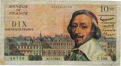 10 Nouveaux Francs RICHELIEU FRANCE  1960 F.57.09 VG
