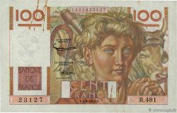 100 Francs JEUNE PAYSAN FRANCE  1952 F.28.33 TTB+