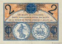 2 Francs FRANCE regionalism and miscellaneous Paris 1920 JP.097.28 VF+